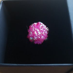 Hot Pink Druzy Ring